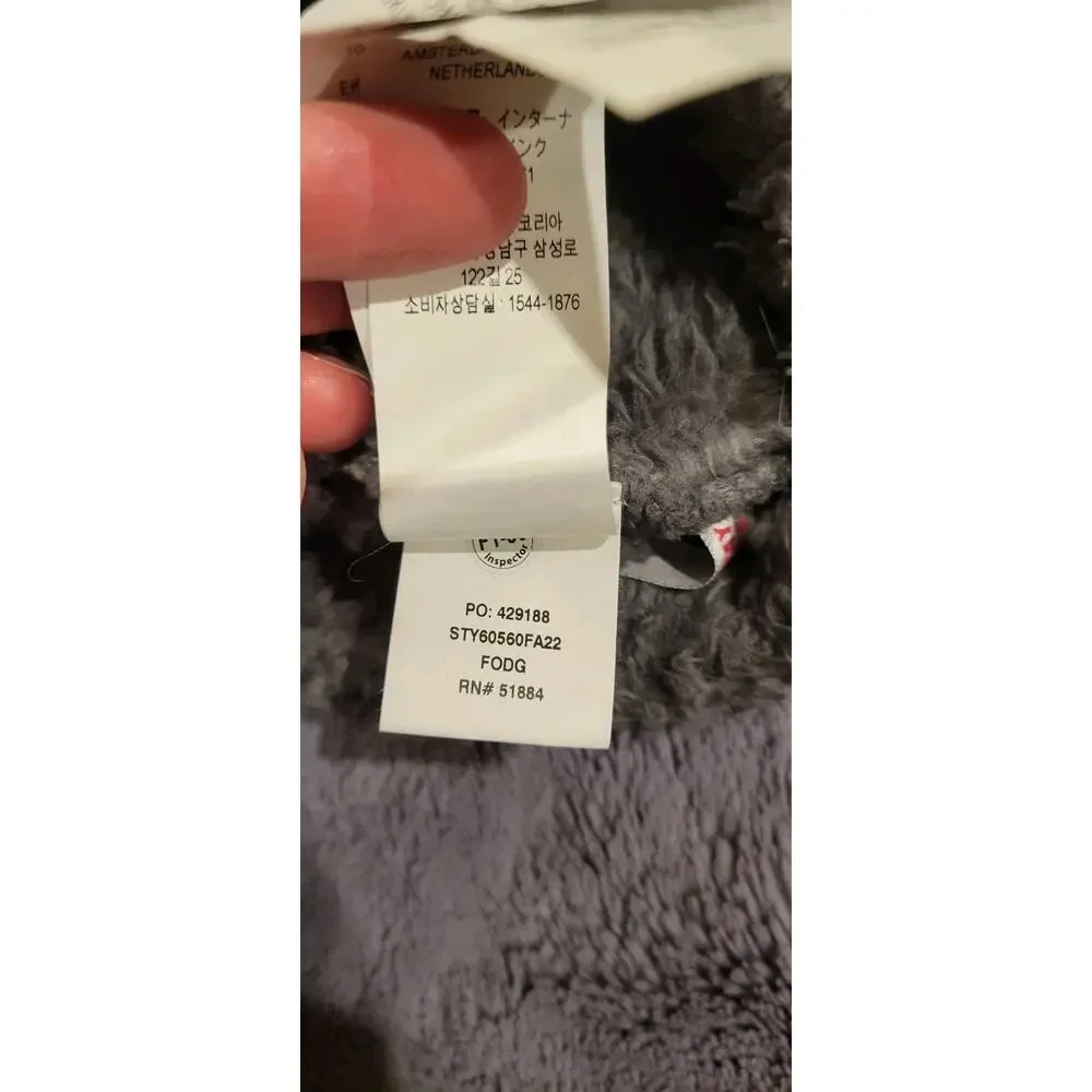 Patagonia Baby Furry Friends Hat 3-6 M Gray Fleece Bear Ears Infant Beanie Warm